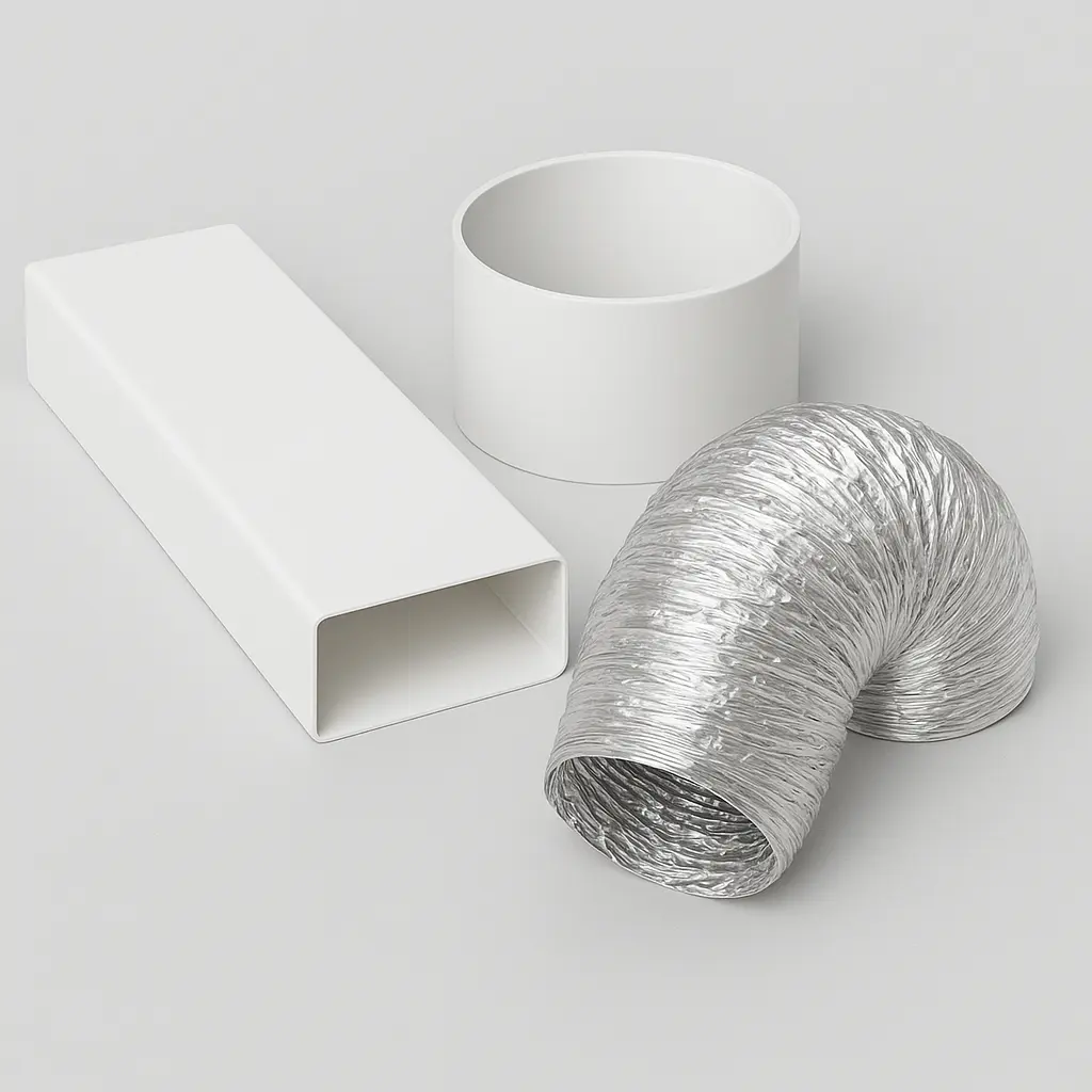 Flachkanal Rohr Kunsstoff Alu Flex Rohr