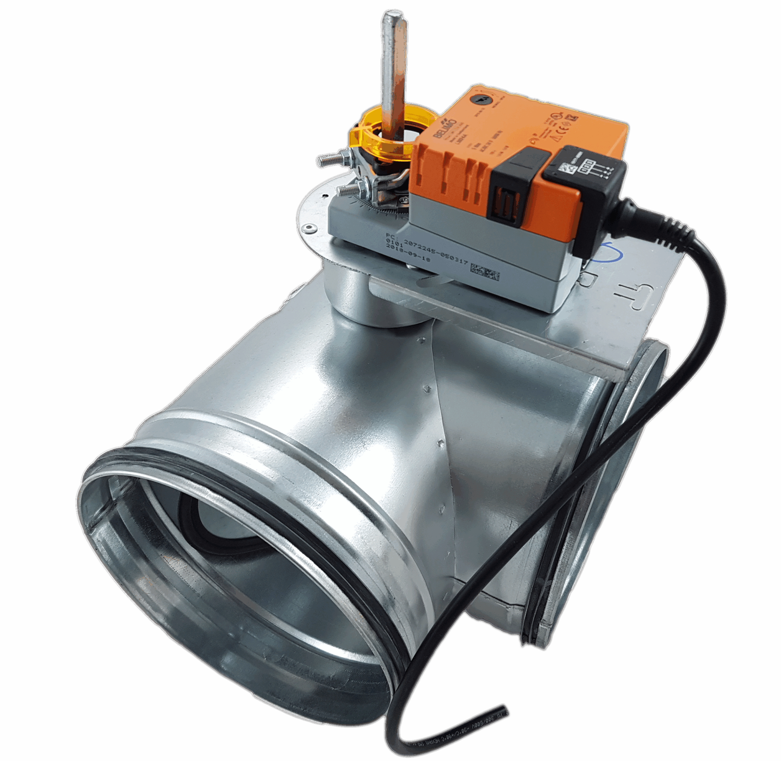 Bypassklappe mit elektro Stellantrieb Belimo LM230A für 230V 100-315