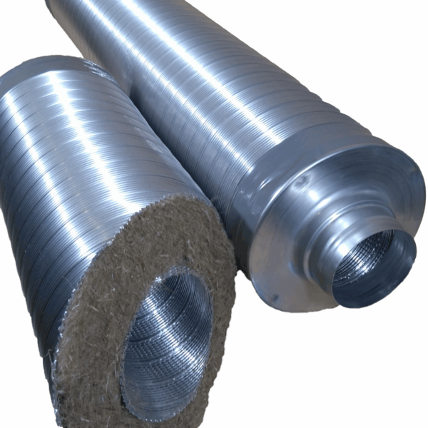 Rohrschalldämpfer, Telefonieschalldämpfer, 50mm, 100mm Packungsstärke, 1000mm lang, Mineralfaserfrei