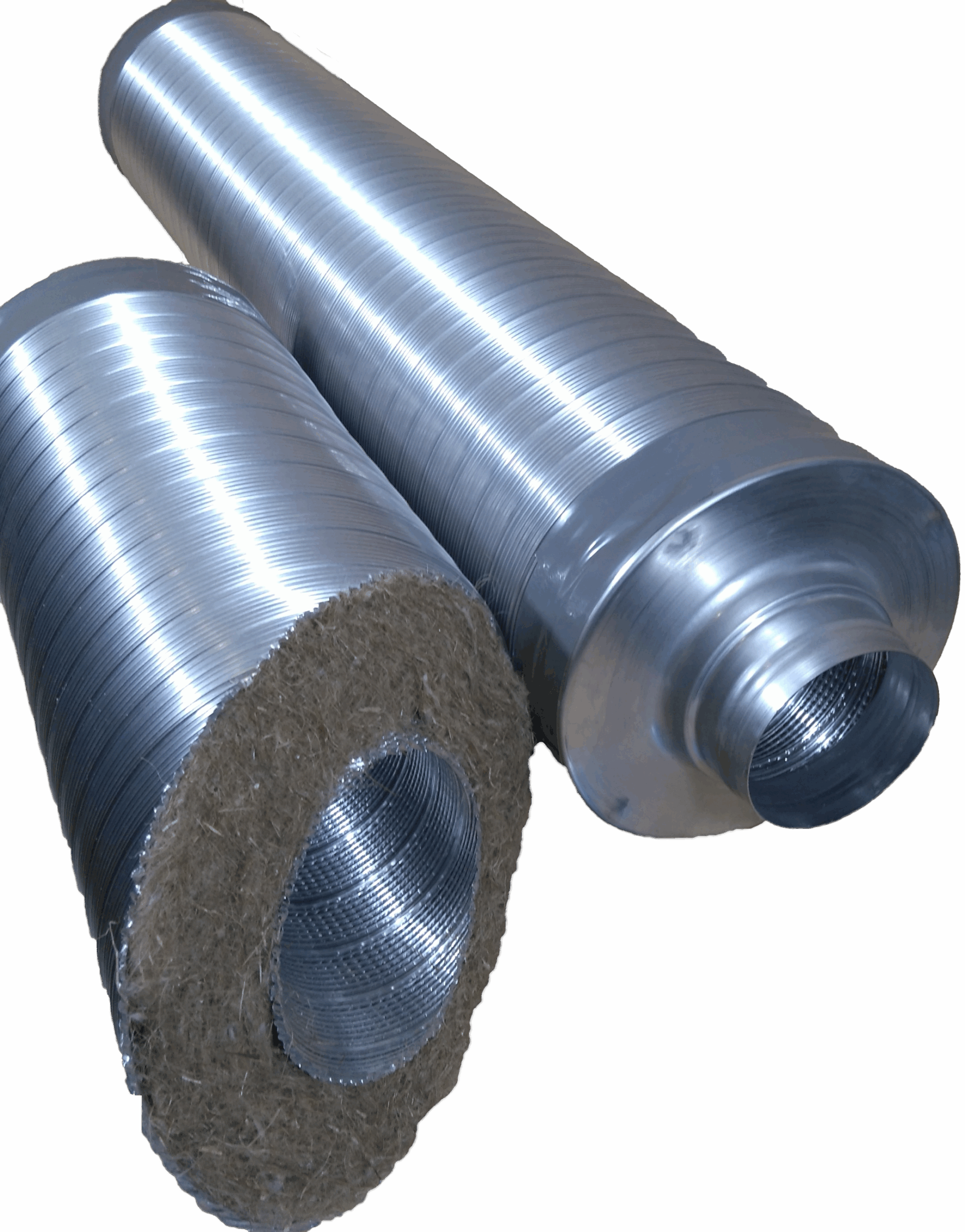 Rohrschalldämpfer, Telefonieschalldämpfer, 50mm, 100mm Packungsstärke, 1000mm lang, Mineralfaserfrei