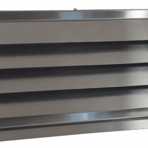 Edelstahl Wetterschutzgitter mit Rückschlagklappe WSGEi220x90