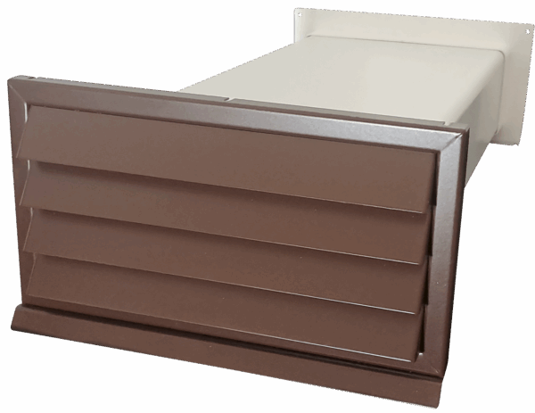 Flachkanal Set 220x90 mit Edelstahl Wetterschutzgitter S6-K-WSGEi220x90, runter zur Haube mit Aluflex
